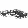 vidaXL Garten-Sofa-Set 13 pcs Schwarz Aluminium