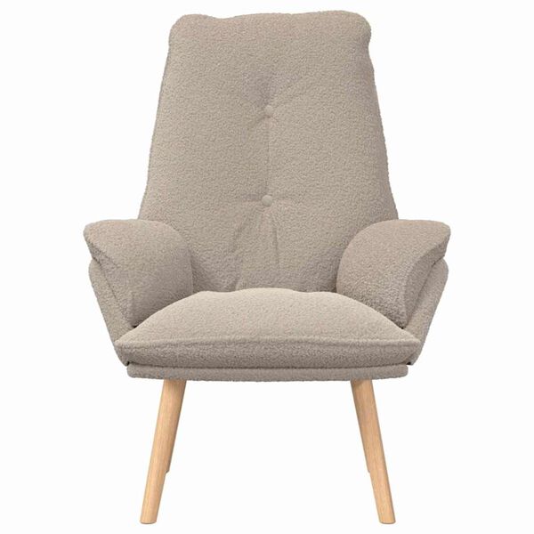 vidaXL Sessel Hellgrau 69 x 74 x 93 cm Sherpa-Stoff