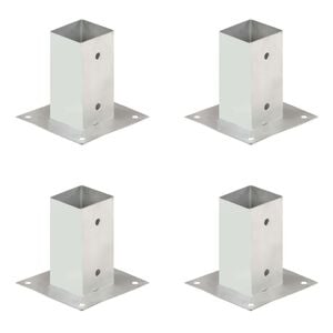 vidaXL Pfostenanker 4 Stk. Verzinktes Metall 71 mm