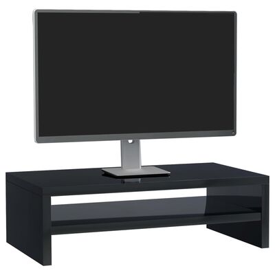 vidaXL Monitorständer Hochglanz-Schwarz 42x24x13 cm Holzwerkstoff