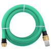 vidaXL Saugschlauch mit Messing-Anschl&uuml;ssen Gr&uuml;n 1,1" 20 m PVC