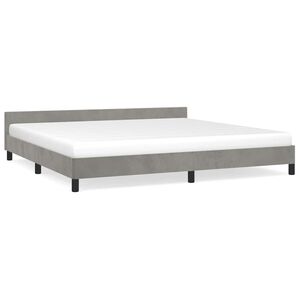 vidaXL Bettgestell ohne Matratze Hellgrau 200x200 cm Samt