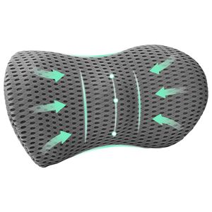 vidaXL R&uuml;ckenkissen Grau Viscoschaum 47,5 x 23 x 12 cm
