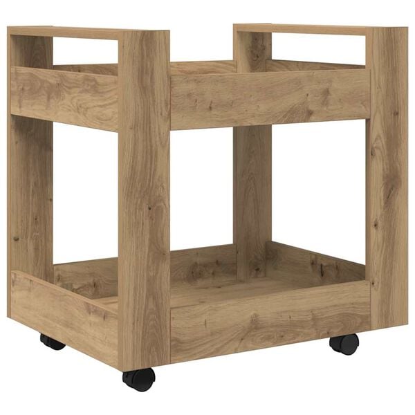vidaXL Schreibtischwagen Artisan-Eiche 60 x 45 x 60 cm Holzwerkstoff
