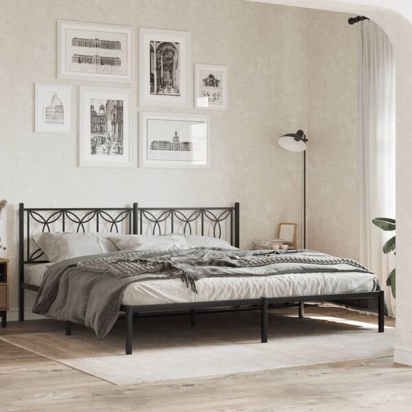 vidaXL Ersatz-Kopfteil Metall Schwarz 193 cm