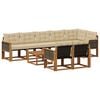 vidaXL Outdoor-Sofagarnitur 9 stk. Natur und Beige