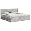 vidaXL Bettgestell mit Stauraum und Kopfteil Betongrau 180 x 200 cm
