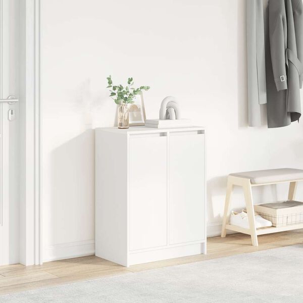 vidaXL Schuhschrank Wei&szlig; 57x34x76 cm Holzwerkstoff