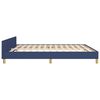 vidaXL Bettgestell ohne Matratze Blau 160x200 cm Stoff