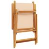vidaXL Gartenst&uuml;hle Verstellbar 4 Stk. Beige Stoff und Massivholz