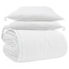 vidaXL Bettdecken Set mit Kissen 3 pcs Wei&szlig; Daunenfeder