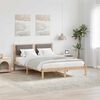 vidaXL Bettrahmen mit Kopfteil Taupe 135 x 190 cm Massives Kiefernholz