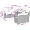 vidaXL Garten-Sofa-Set mit Speicher 9 pcs Schwarz Poly Rattan