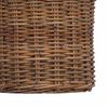 vidaXL Blumentopfkorb mit Speicher 3 pcs Braun Kubu Rattan