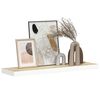 vidaXL Schweberegal Eichen-Optik und Wei&szlig; 80x23,5x3,8 cm MDF