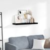 vidaXL Schweberegal Hochglanz-Schwarz 80x23,5x3,8 cm MDF