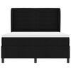 vidaXL Boxspringbett mit Matratze Schwarz 140 x 190 cm Stoff