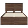 vidaXL Bettrahmen Braun Eichen-Optik 120 x 200 cm Massives Kiefernholz