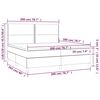 vidaXL Boxspringbett mit Matratze & LED Dunkelgrau 200x200 cm Stoff