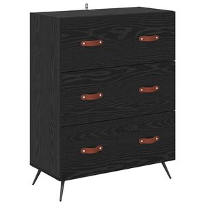 vidaXL Kommode Schwarze Eiche 69,5 x 34 x 90 cm Holzwerkstoff
