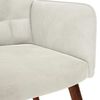 vidaXL Relaxsessel mit Hocker Creme Samt