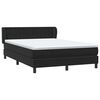 vidaXL Boxspringbett mit Matratze Schwarz 140x220 cm Samt