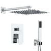 vidaXL Verborgenes Duschsystem (Quadrat) Silber Edelstahl 201