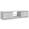 vidaXL TV-Schrank mit LED-Leuchten Grau Sonoma 140x40x36 cm