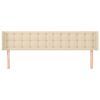 vidaXL Kopfteil mit Ohren Creme 183x16x78/88 cm Stoff
