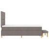 vidaXL Boxspringbett mit Matratze Taupe 120 x 200 cm Stoff
