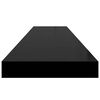 vidaXL Schweberegal Schwarz 120x23,5x3,8 cm MDF