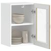 vidaXL K&uuml;chen-H&auml;ngeschrank mit Glast&uuml;r Porto Sonoma-Eiche
