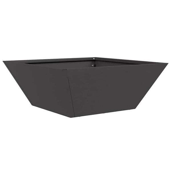 vidaXL Garten-Pflanzgef&auml;&szlig; Schwarz 40 x 40 x 15 cm Kaltgewalzter Stahl