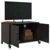 vidaXL TV-Schrank Schwarz 68x39x43,5 cm Stahl