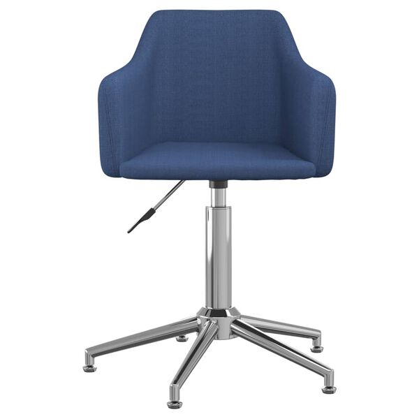 vidaXL Esszimmerst&uuml;hle 6 Stk. Drehbar Blau Stoff