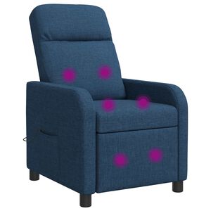 vidaXL Massage Relaxsessel Blau Stoff