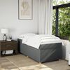vidaXL Boxspringbett mit Matratze Dunkelgrau 100x200 cm Stoff