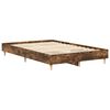 vidaXL Bettgestell ohne Matratze R&auml;uchereiche 120x190 cm Holzwerkstoff