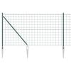 vidaXL Euro-Zaun mit Stacheln 10 x 1,4 m PVC-beschichteter Stahl Gr&uuml;n