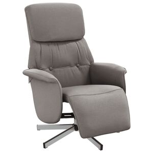 vidaXL Relaxsessel mit Fu&szlig;teil Taupe Stoff
