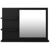 vidaXL Badspiegel Schwarz 60x10,5x45 cm Holzwerkstoff