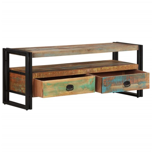 vidaXL TV-Schrank Altholz Massiv