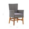 vidaXL 7-tlg. Garten-Essgruppe Poly Rattan und Akazienholz Grau