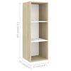 vidaXL 3-tlg. TV-Schrank-Set Wei&szlig; Sonoma-Eiche Holzwerkstoff