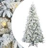 vidaXL Künstlicher klappbarer Weihnachtsbaum Weiß 180 cm PE und PVC