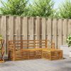 vidaXL Sofagarnituren 4 pcs Natur Massivholz Akazie