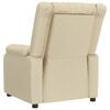 vidaXL Massagesessel mit Aufstehhilfe Creme Stoff