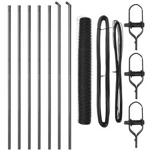 vidaXL Bodenmontierter Sechseckzaun 10 x 1,4 m PVC-beschichteter Stahl