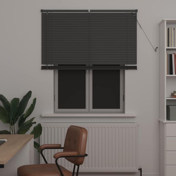 vidaXL Venetianer Jalousie Verstellbar Silber Grau 150 x 120 cm PVC