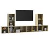 vidaXL 5-tlg. TV-Schrank-Set Sonoma-Eiche Holzwerkstoff